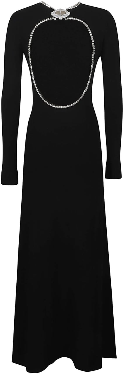 Rabanne Long Dress Black Zwart
