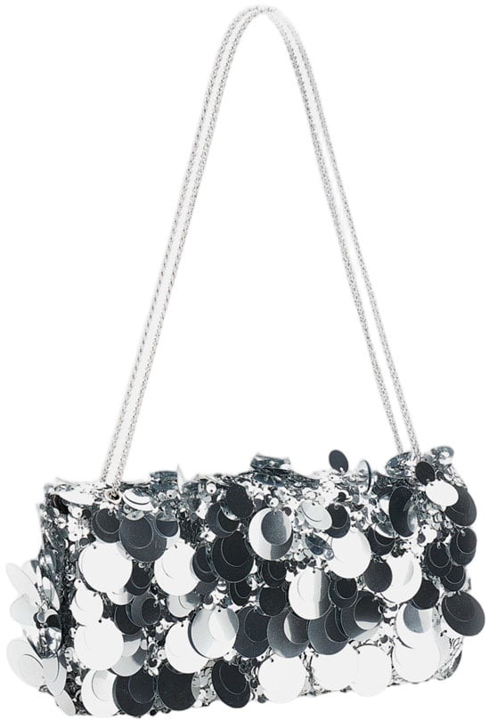 Rabanne Silver Sequined Shoulder Bag Zilver
