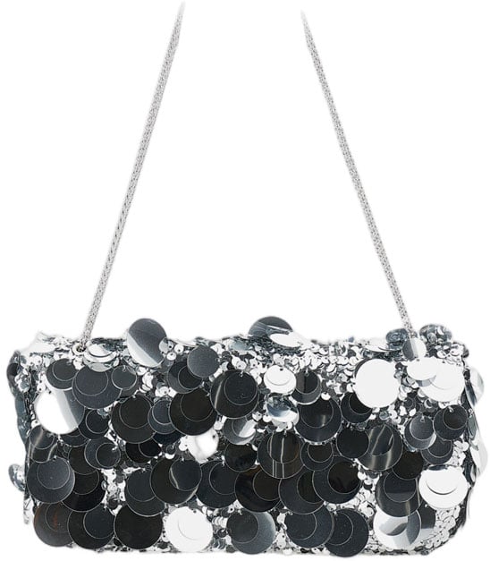 Rabanne Silver Sequined Shoulder Bag Zilver