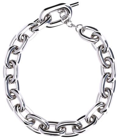 Rabanne Silver Aluminum Necklace Zilver
