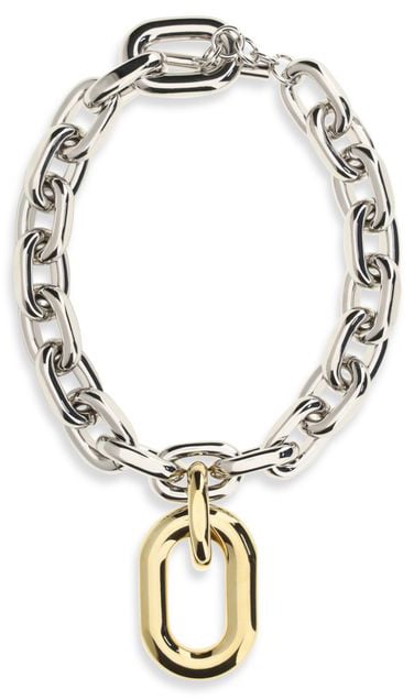 Rabanne Rabanne Silver Metal Necklace Zilver