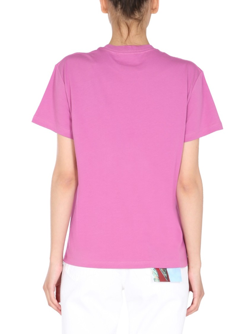 Raf Simons Relaxed Fit Crew Neck T-Shirt Roze