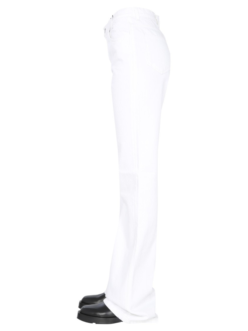 Raf Simons High-Waist Flared Jeans With Five-Pocket Design Rood