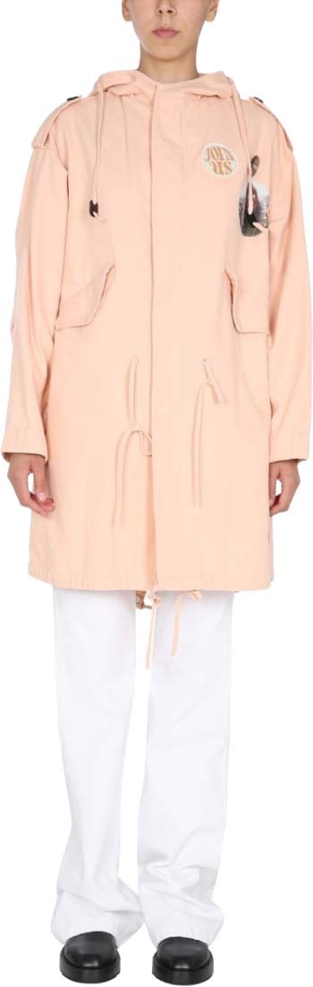 Raf Simons Concealed Button Parka Neutraal