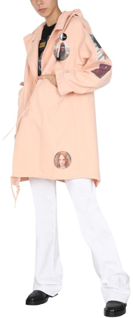 Raf Simons Concealed Button Parka Neutraal