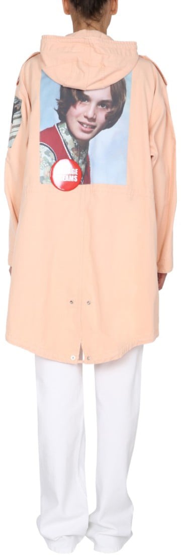 Raf Simons Concealed Button Parka Neutraal