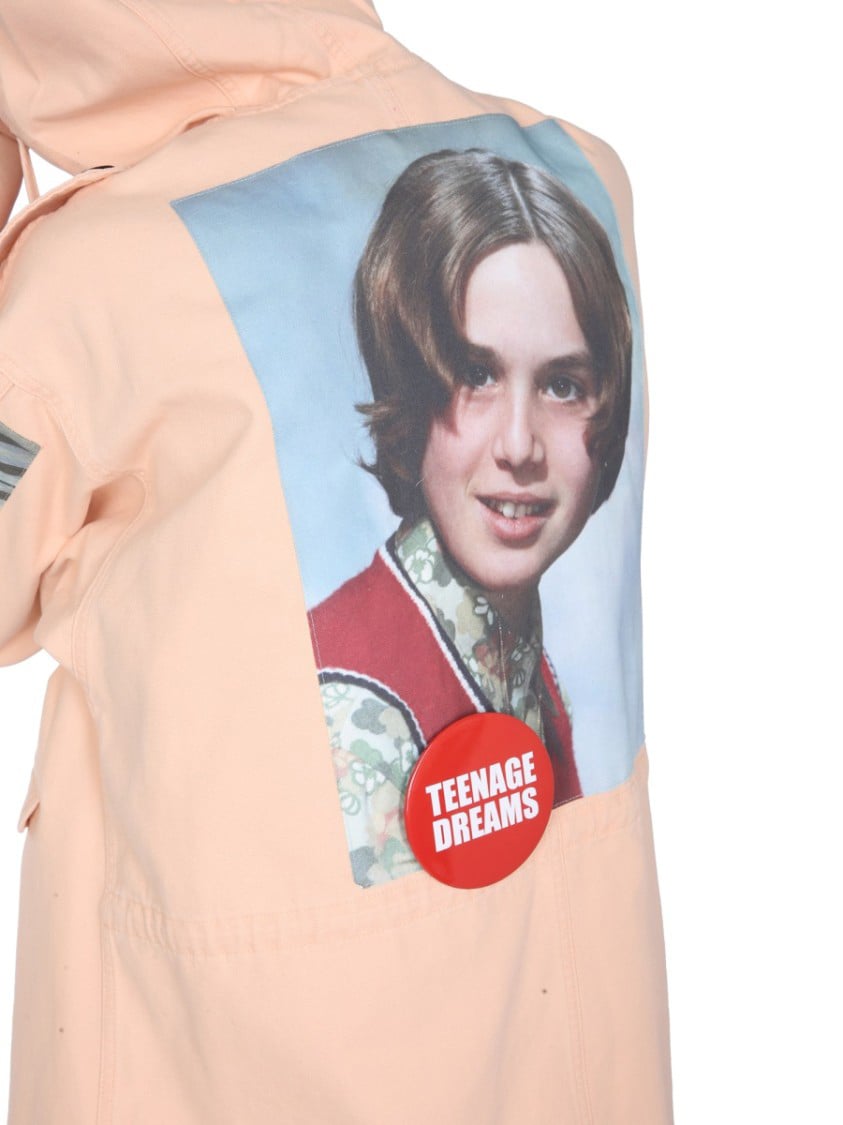 Raf Simons Concealed Button Parka Neutraal