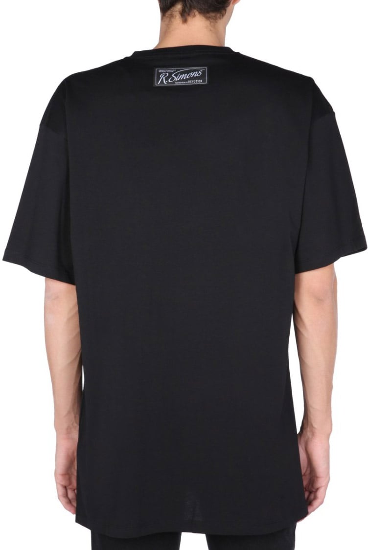 Raf Simons Graphic Print Crew Neck T-Shirt Zwart