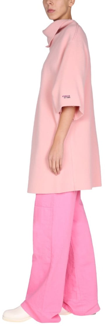 Raf Simons "Ataraxia" Wool Blend Dress Roze