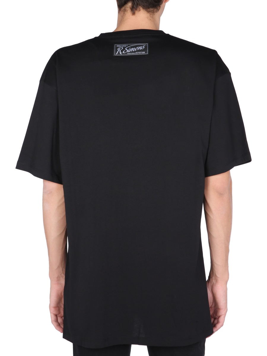 Raf Simons T-SHIRT WITH PRINTED DETAILS Zwart