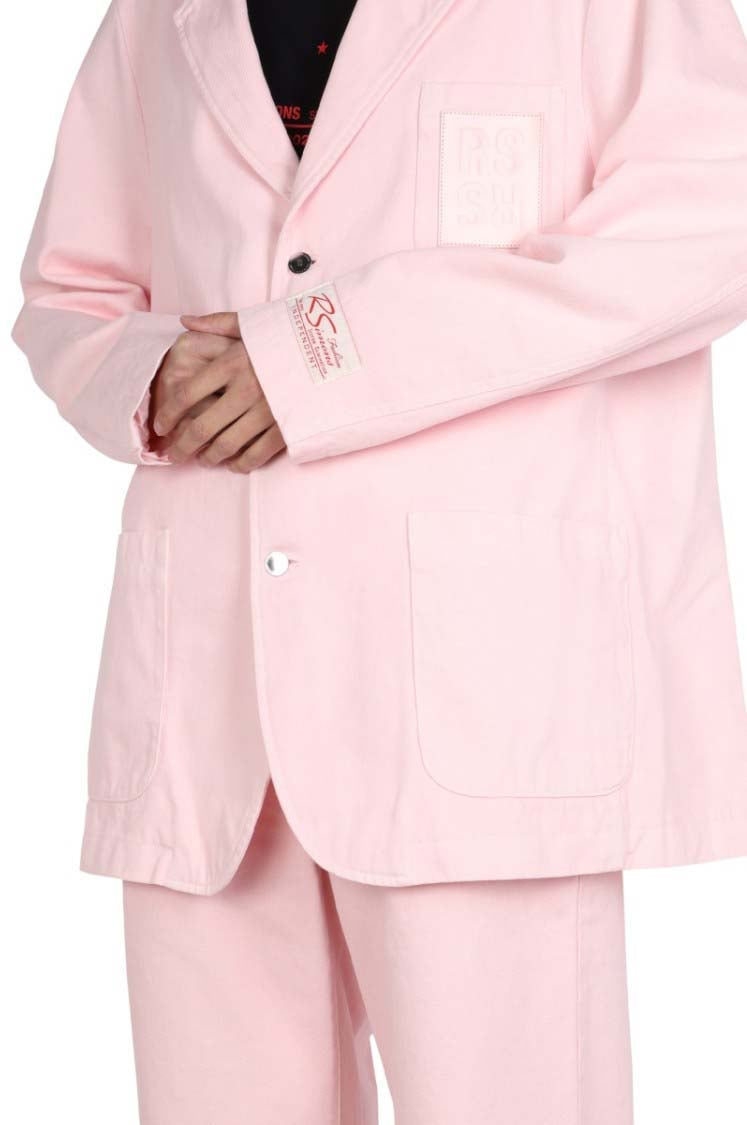 Raf Simons Relaxed Oversized Jacket With Notched Lapels Neutraal