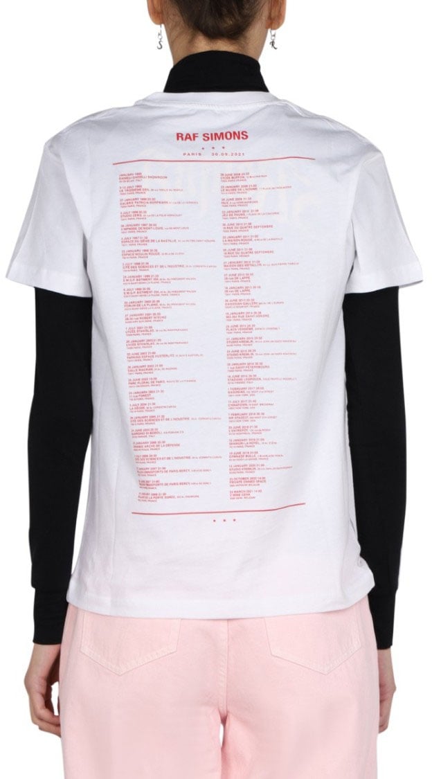 Raf Simons Graphic Logo Print T-Shirt Wit