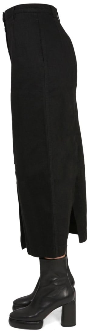 Raf Simons Black Midi Skirt Zwart