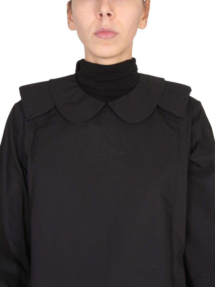 Raf Simons Relaxed Fit Dress With Claudine Collar Zwart