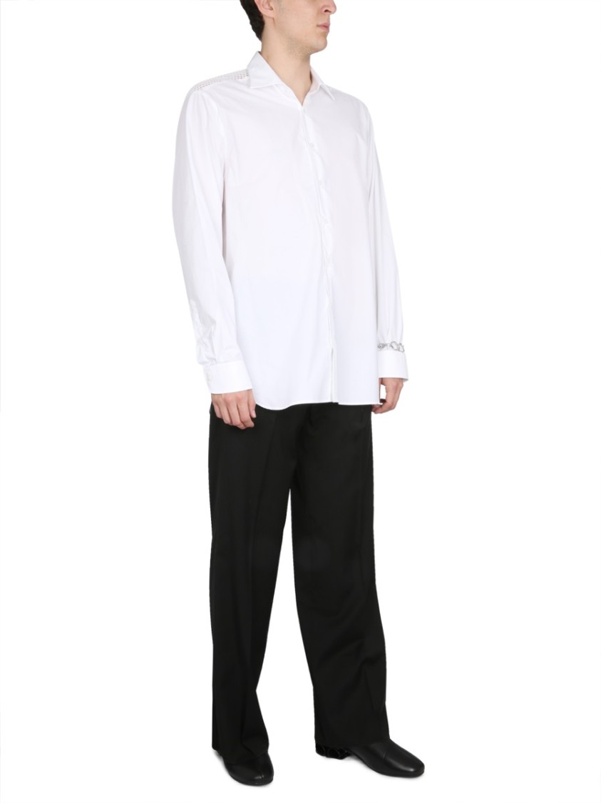 Raf Simons White Cotton Shirt With Classic Collar Wit