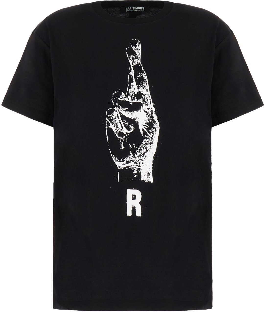 Raf Simons Raf Simons Black cotton t-shirt Zwart