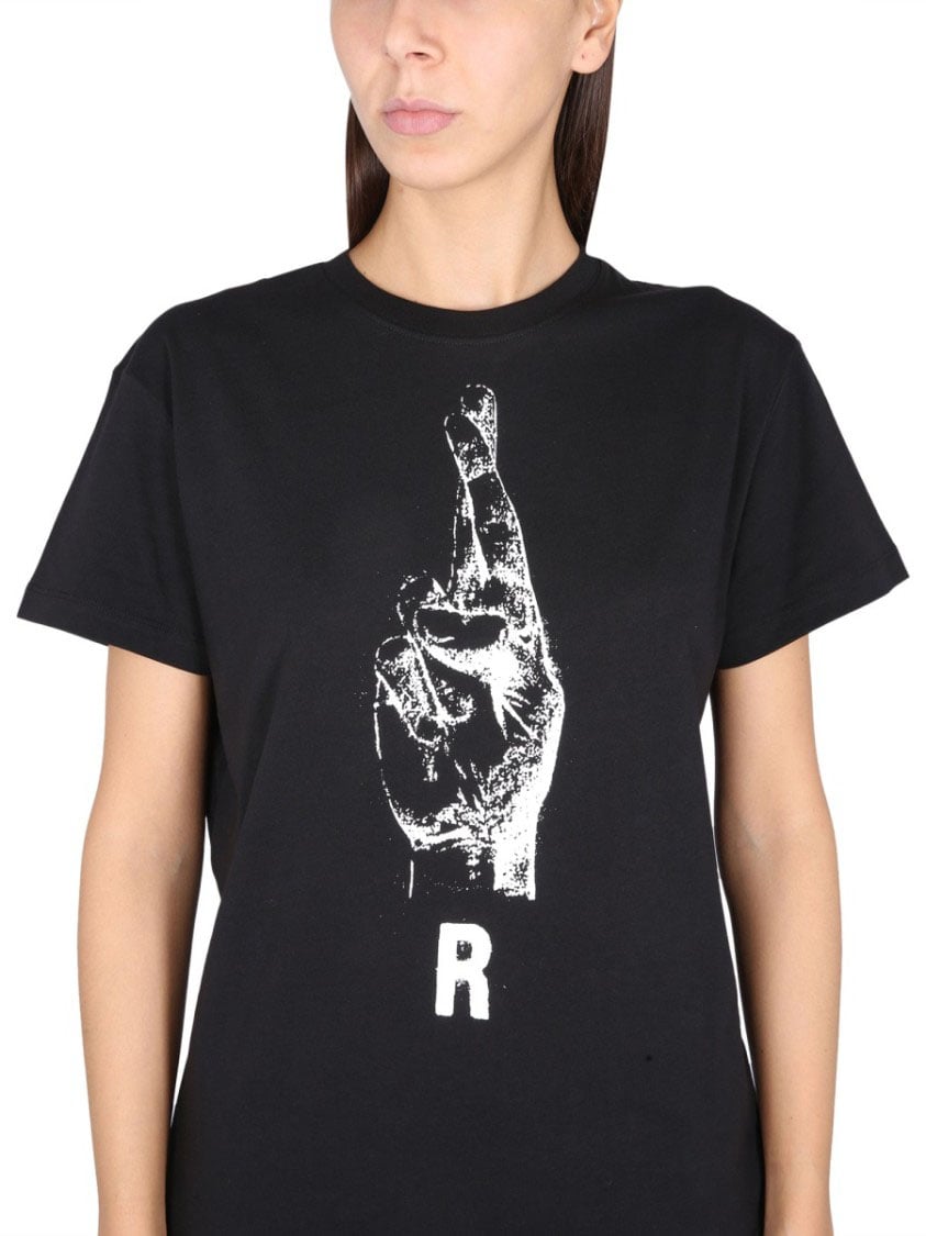 Raf Simons Relaxed Fit Crewneck T-Shirt Zwart