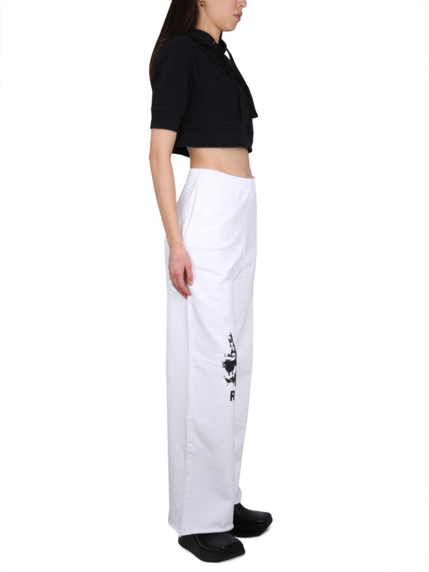 Raf Simons Cropped Sweatshirt With Drawstring Hood Zwart