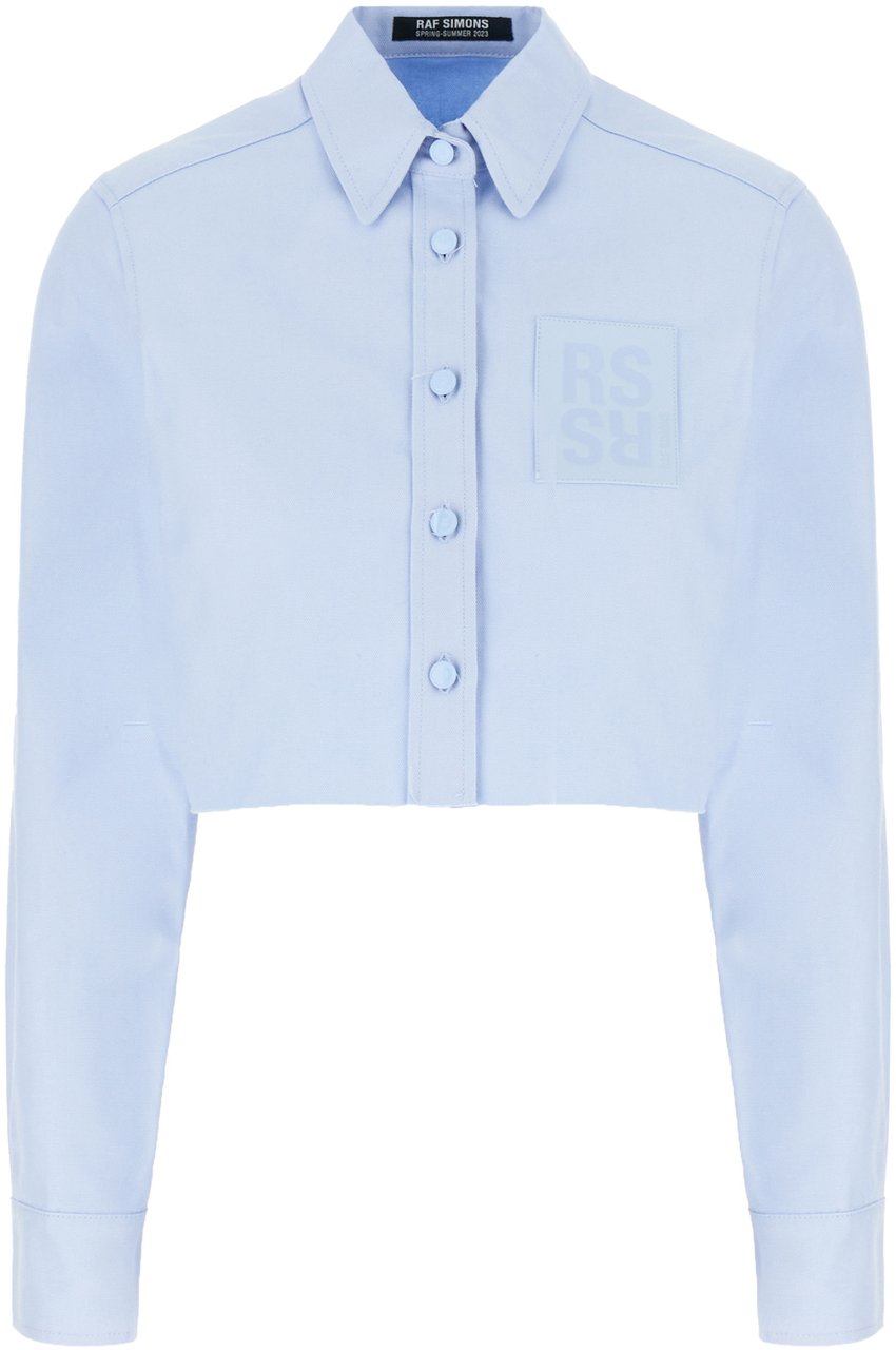Raf Simons Raf Simons Light blue piquet shirt Lichtblauw