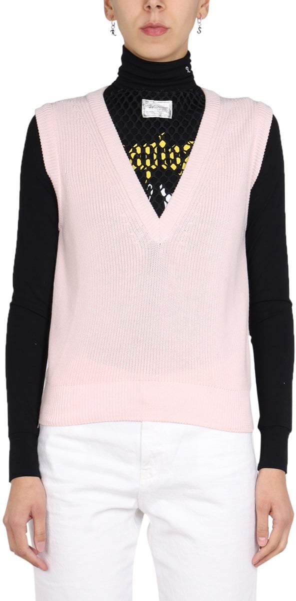 Raf Simons KNITTED VEST Roze