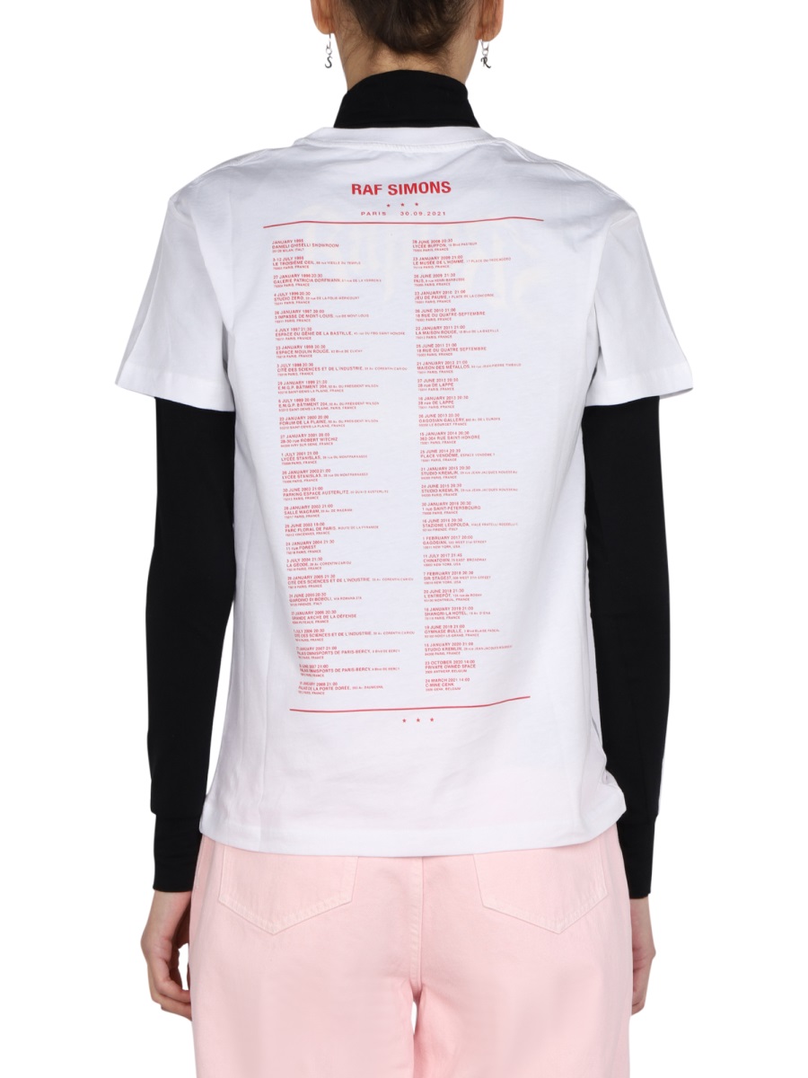 Raf Simons LOGO PRINT T-SHIRT Wit