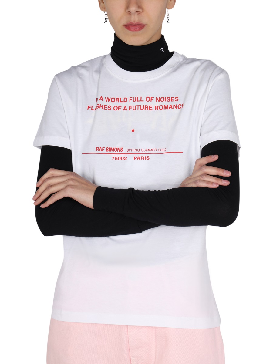 Raf Simons LOGO PRINT T-SHIRT Wit