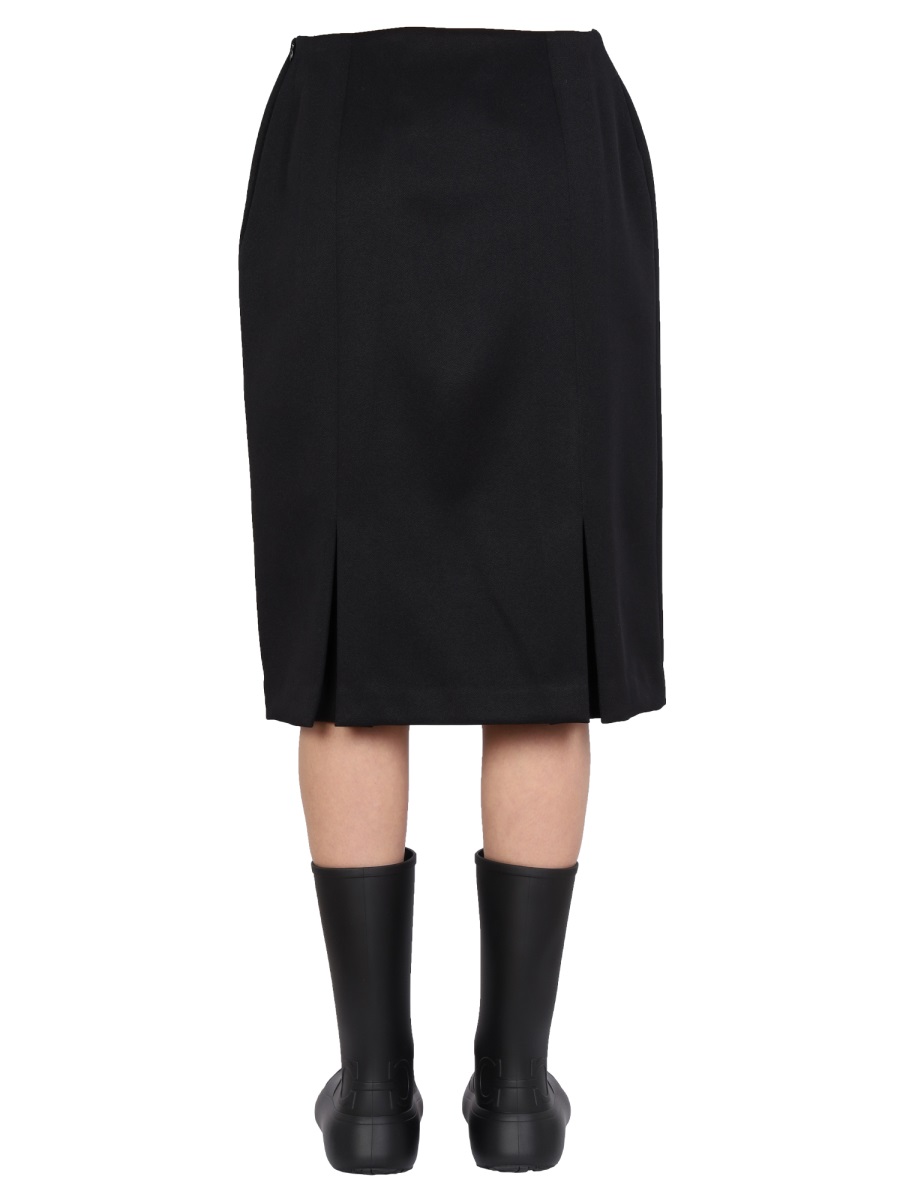Raf Simons STRAIGHT CUT SKIRT Zwart