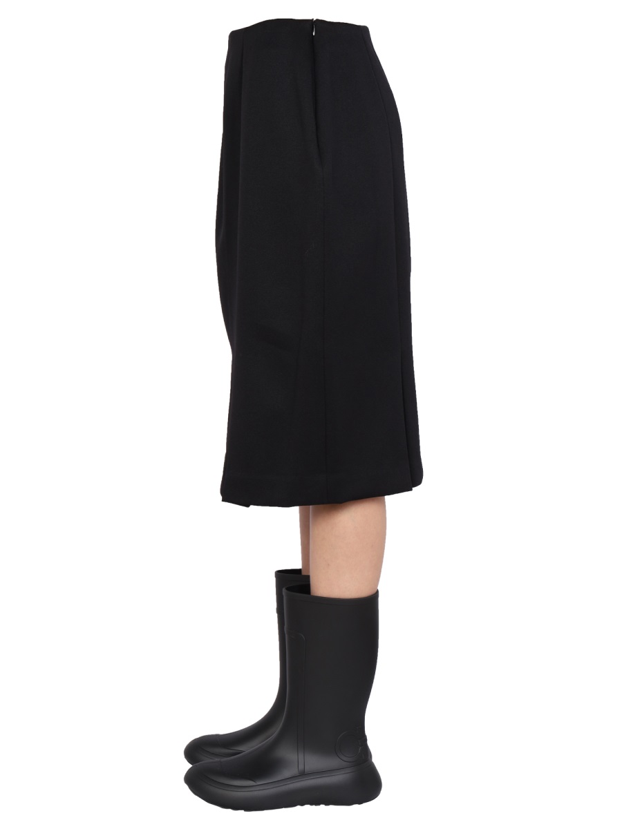Raf Simons STRAIGHT CUT SKIRT Zwart