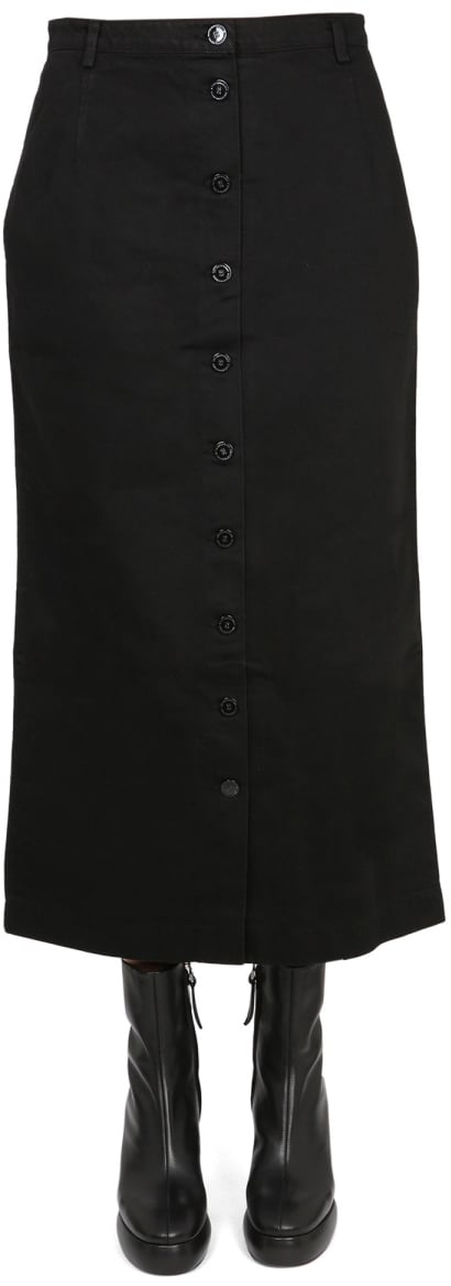 Raf Simons MIDI SKIRT Zwart