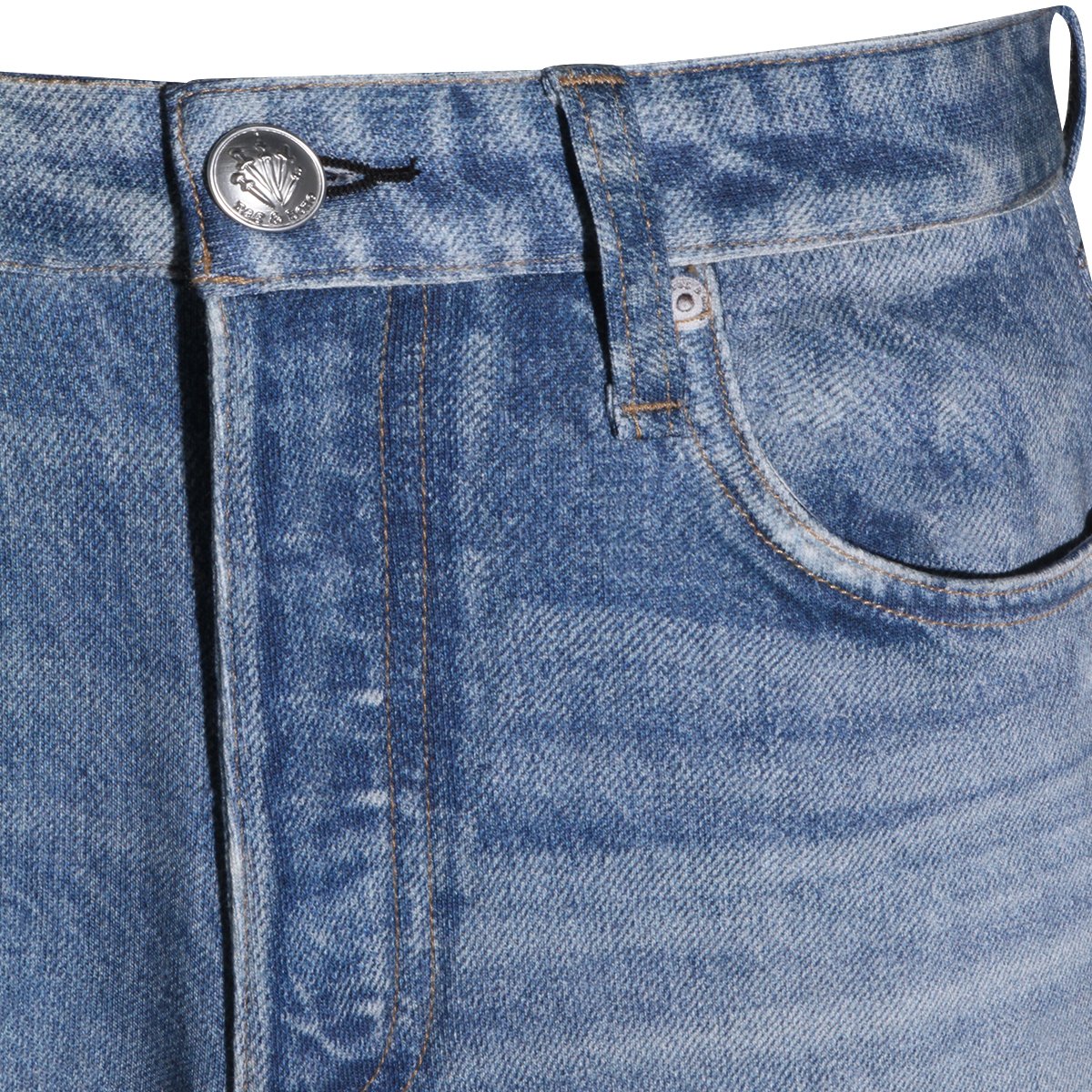 Rag & Bone High-Waisted Wide-Leg Jeans With Classic Five-Pocket Design Grijs