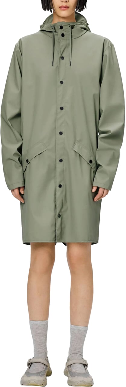 Rains Rains Long Jacket W3 Regenjas Groen 12020 Long Jacket W3 Groen