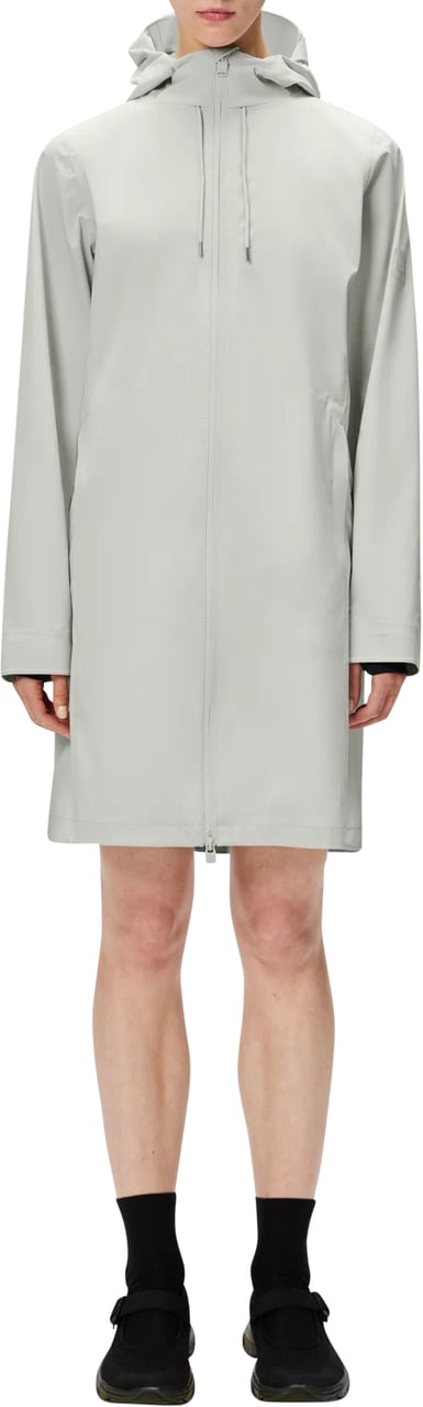 Rains Rains Suva Hardshell Long W Jacket Regenjas Lichtgrijs 12440 Grijs