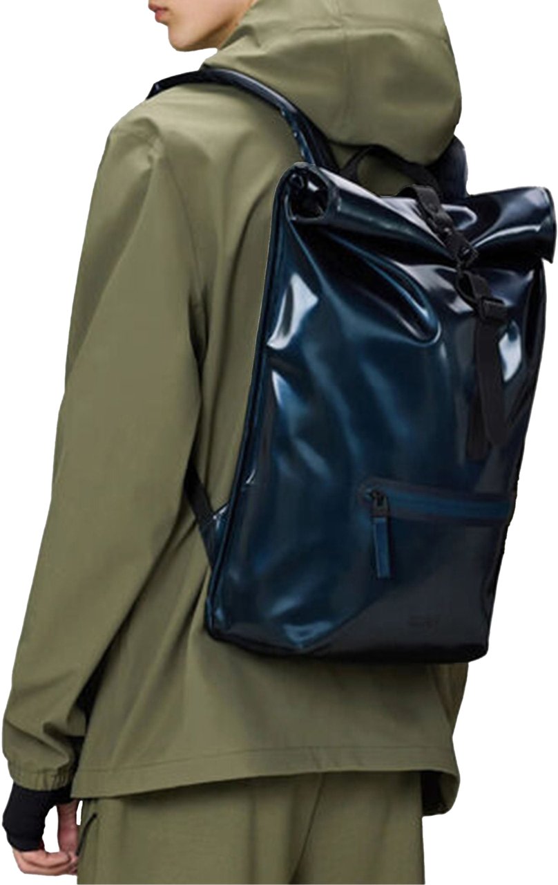 Rains Rolltop Rugtas W3 Blauw