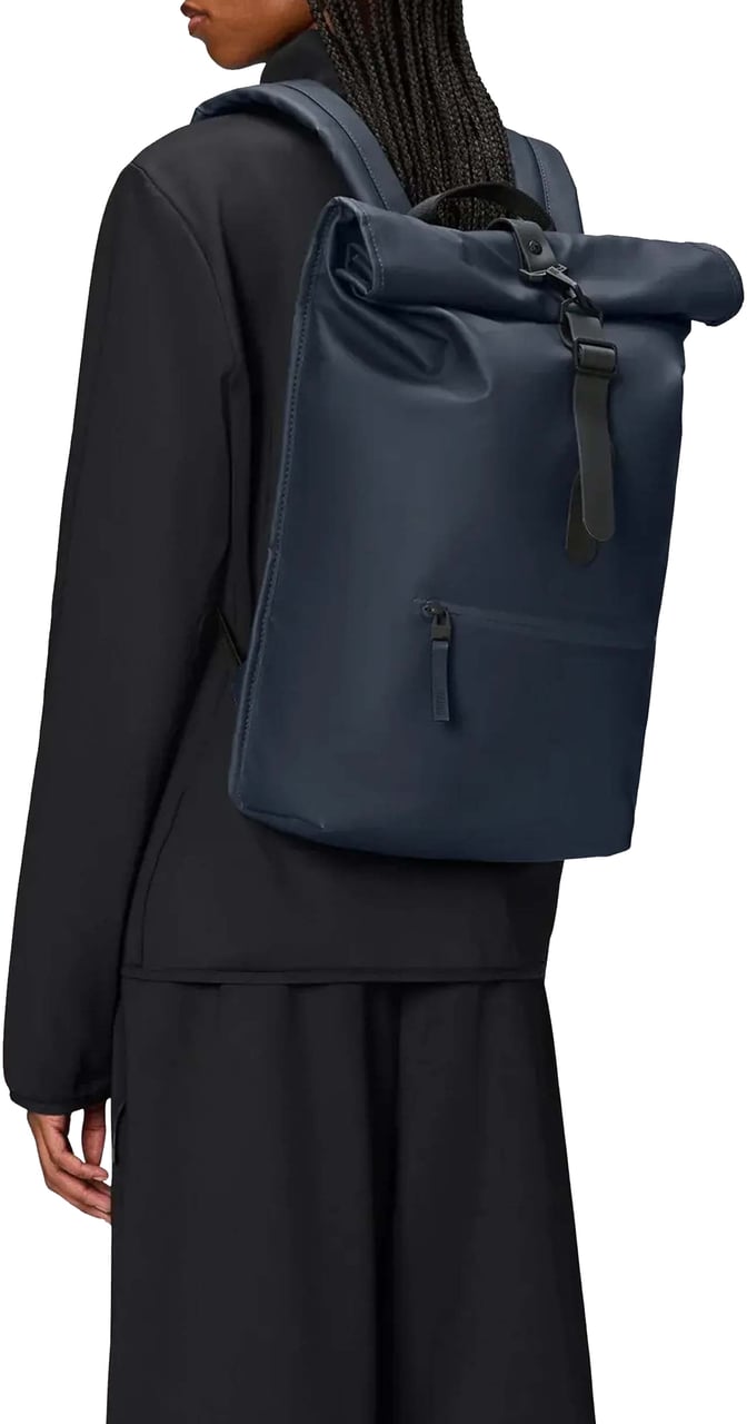 Rains Rolltop Rugzak W3 Blauw