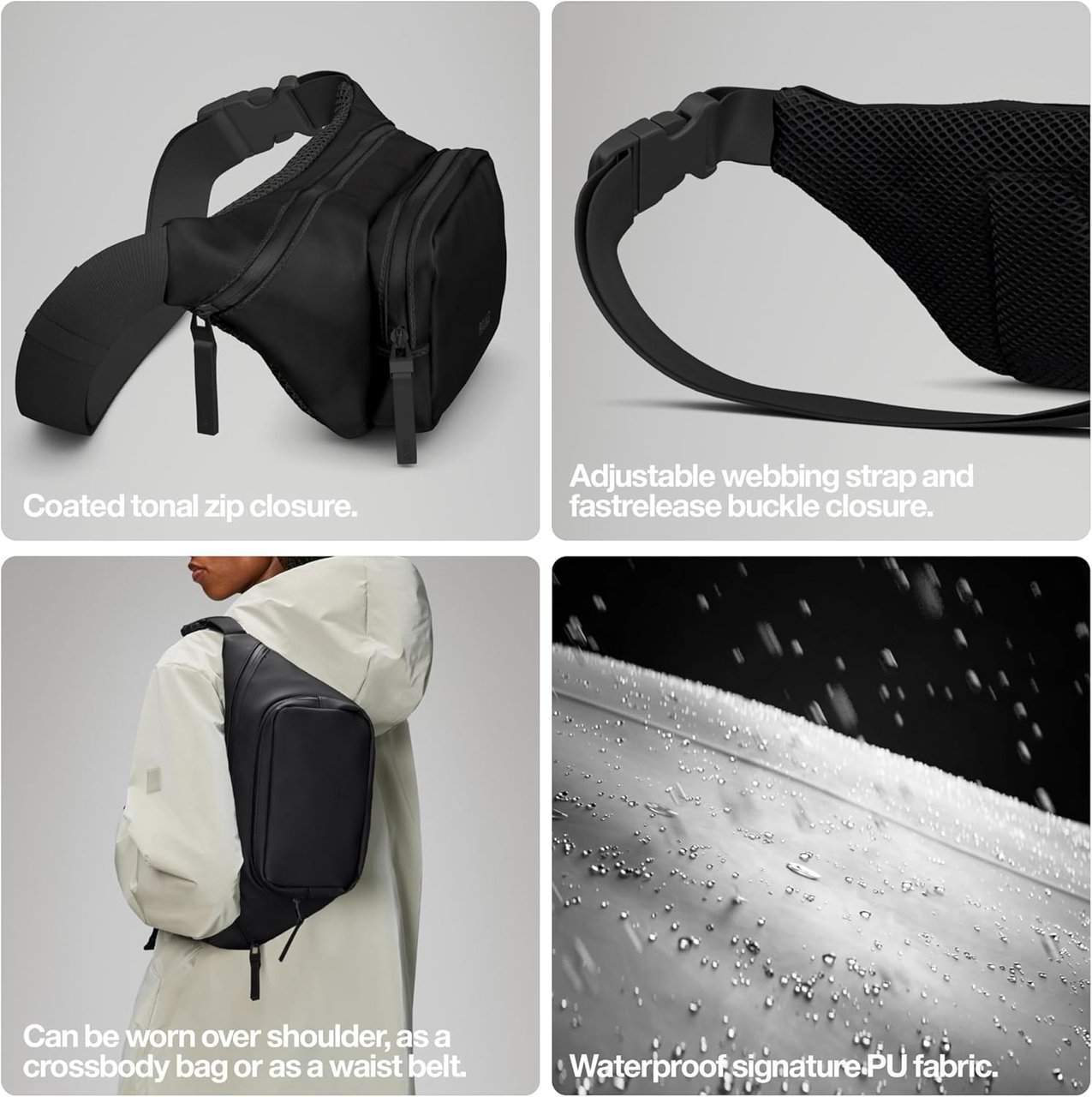 Rains Bags Black Zwart