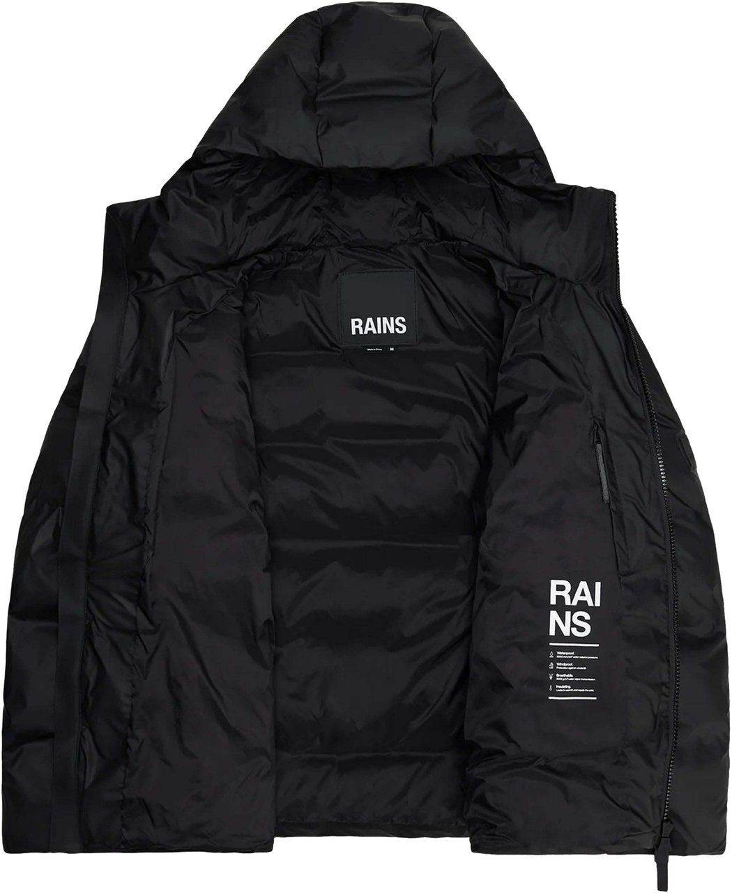 Rains Alta Puffer Jas W3T3 Groen