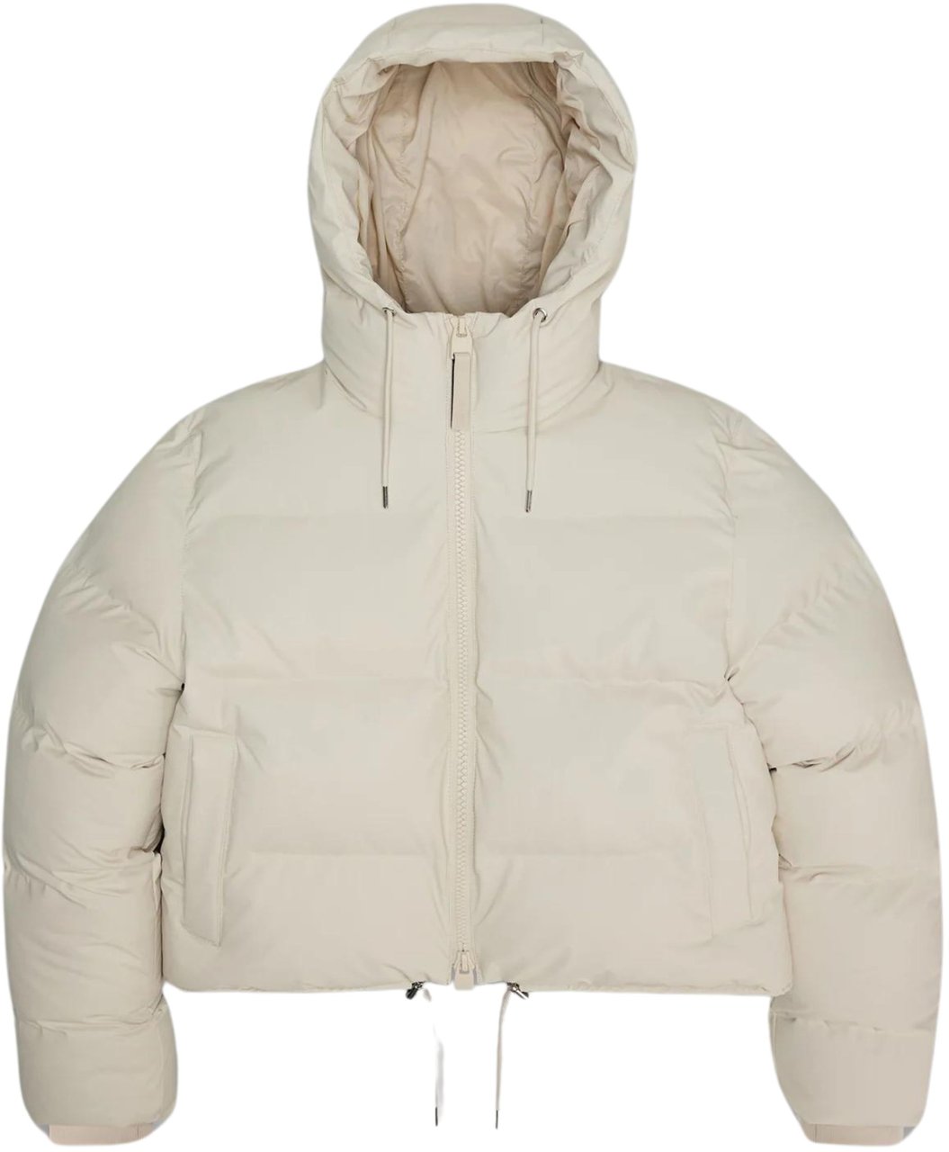 Rains Rains Alta Short Puffer Jacket W3t3 Regenjas Creme 15150 Beige