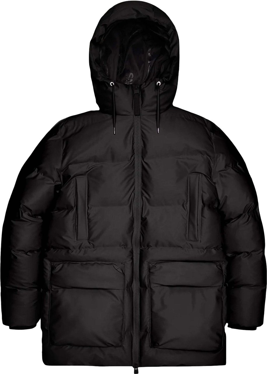 Rains Alta Puffer Cargo Jas W3T4 Zwart