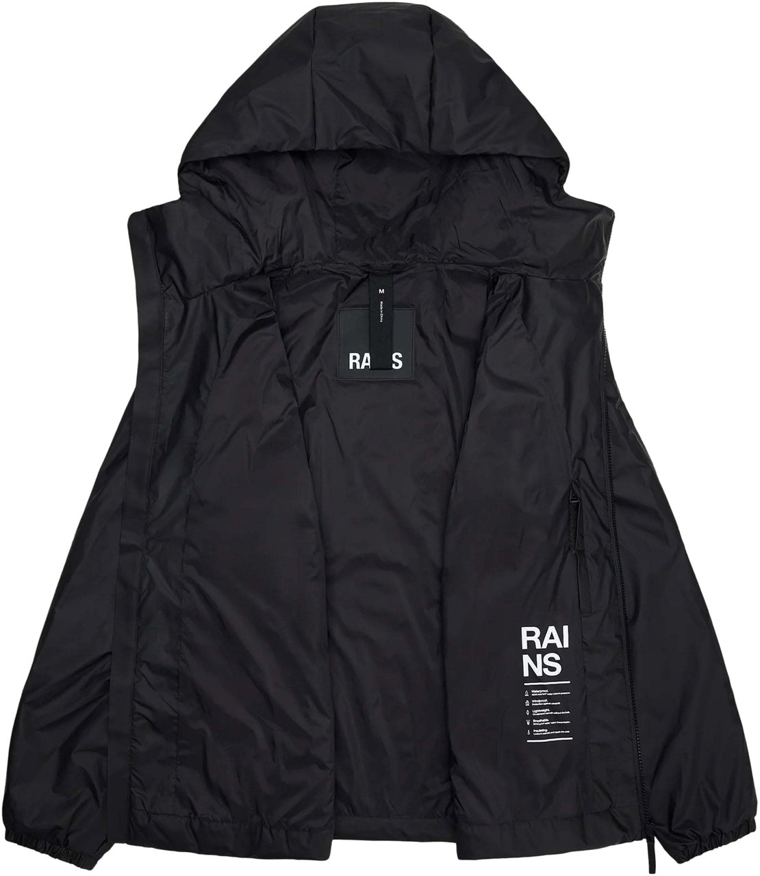 Rains Lohja Insulated Jas W3T1 Zwart