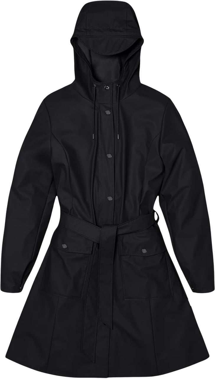 Rains Rains Curve W Trenchcoats Zwart 18130 Curve W Zwart