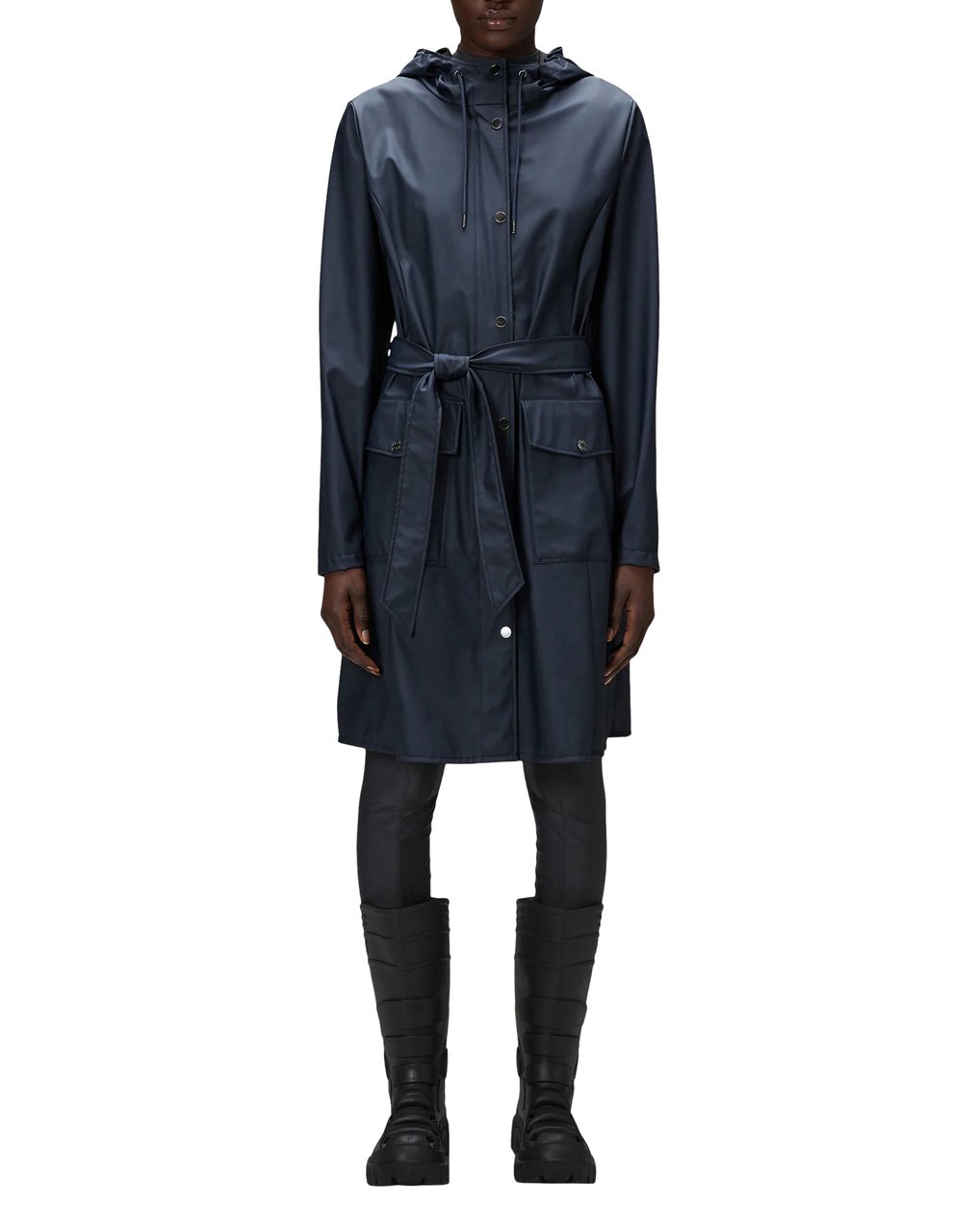 Rains Rains Curve W Trenchcoats Donkerblauw 18130 Curve W Blauw