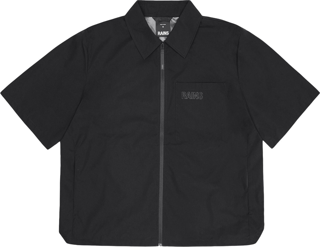 Rains Camicia Ss Mito Nera Zwart