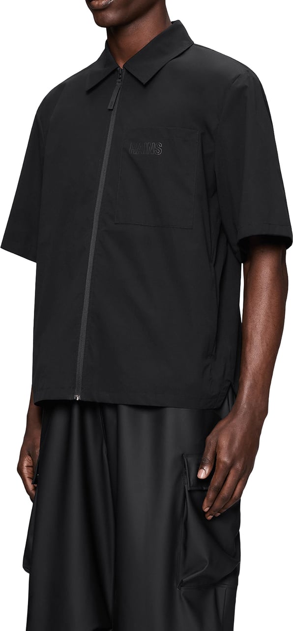 Rains Camicia Ss Mito Nera Zwart