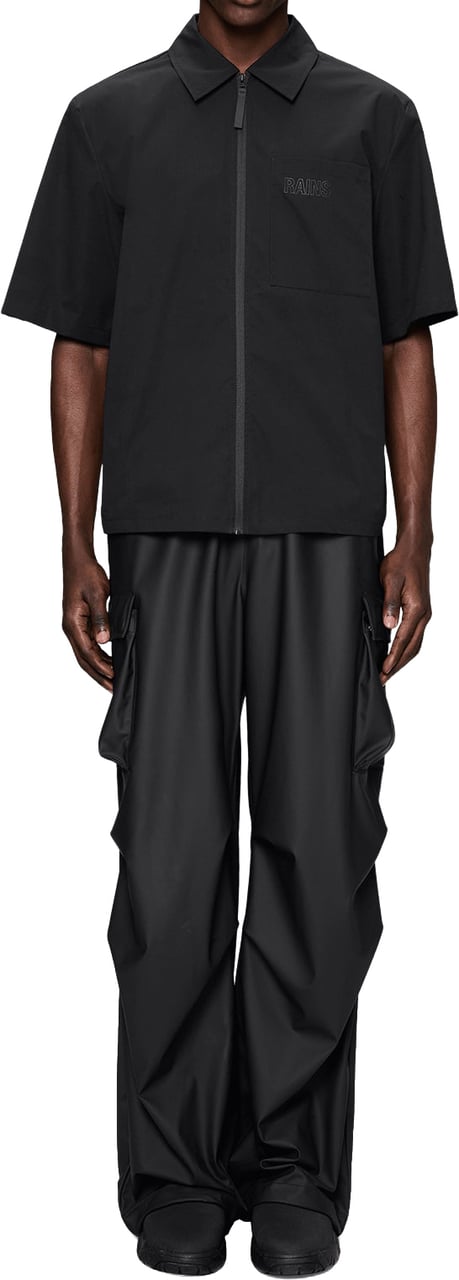 Rains Camicia Ss Mito Nera Zwart