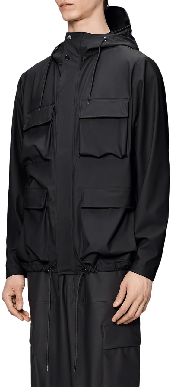 Rains Giacca Pocket Nera Zwart