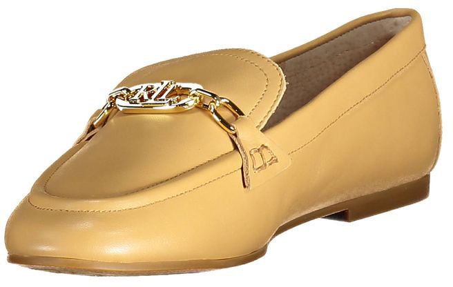 Ralph Lauren Beige Leather Womens Classic Shoe Beige