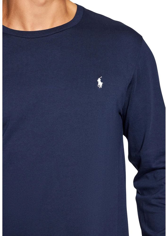 Ralph Lauren Blue Cotton Long Sleeve T-Shirt Blauw