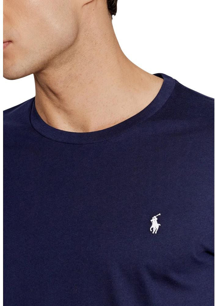 Ralph Lauren Blue Cotton T-Shirt Blauw