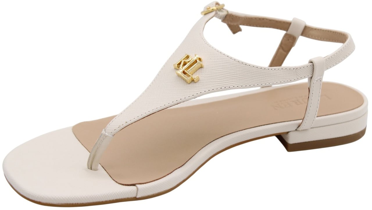 Ralph Lauren Teenslipper White Wit