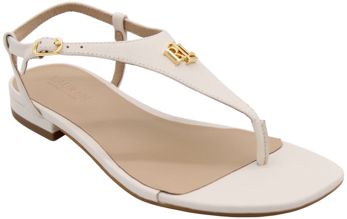 Ralph Lauren Teenslipper White Wit
